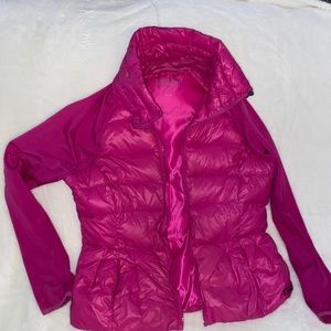 Pink Calvin Klein puffer jacket